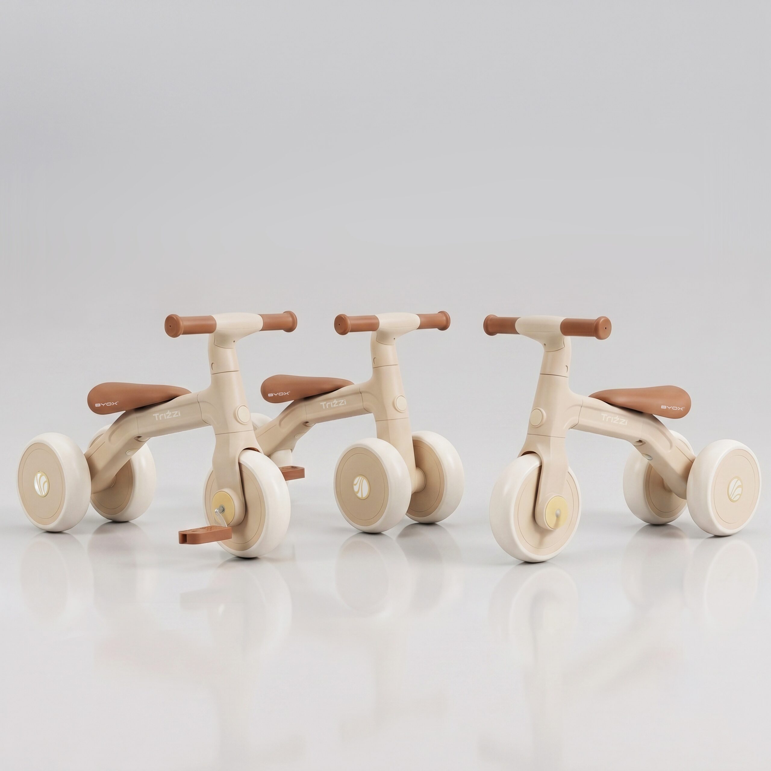 Мини баланс велосипед Trizzi Beige - Image 3