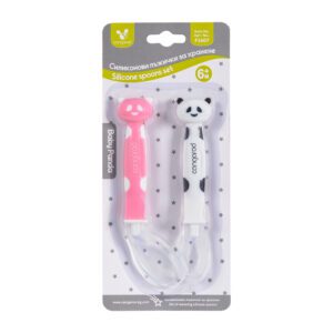 Силиконови лъжици Baby Panda F1607 розов