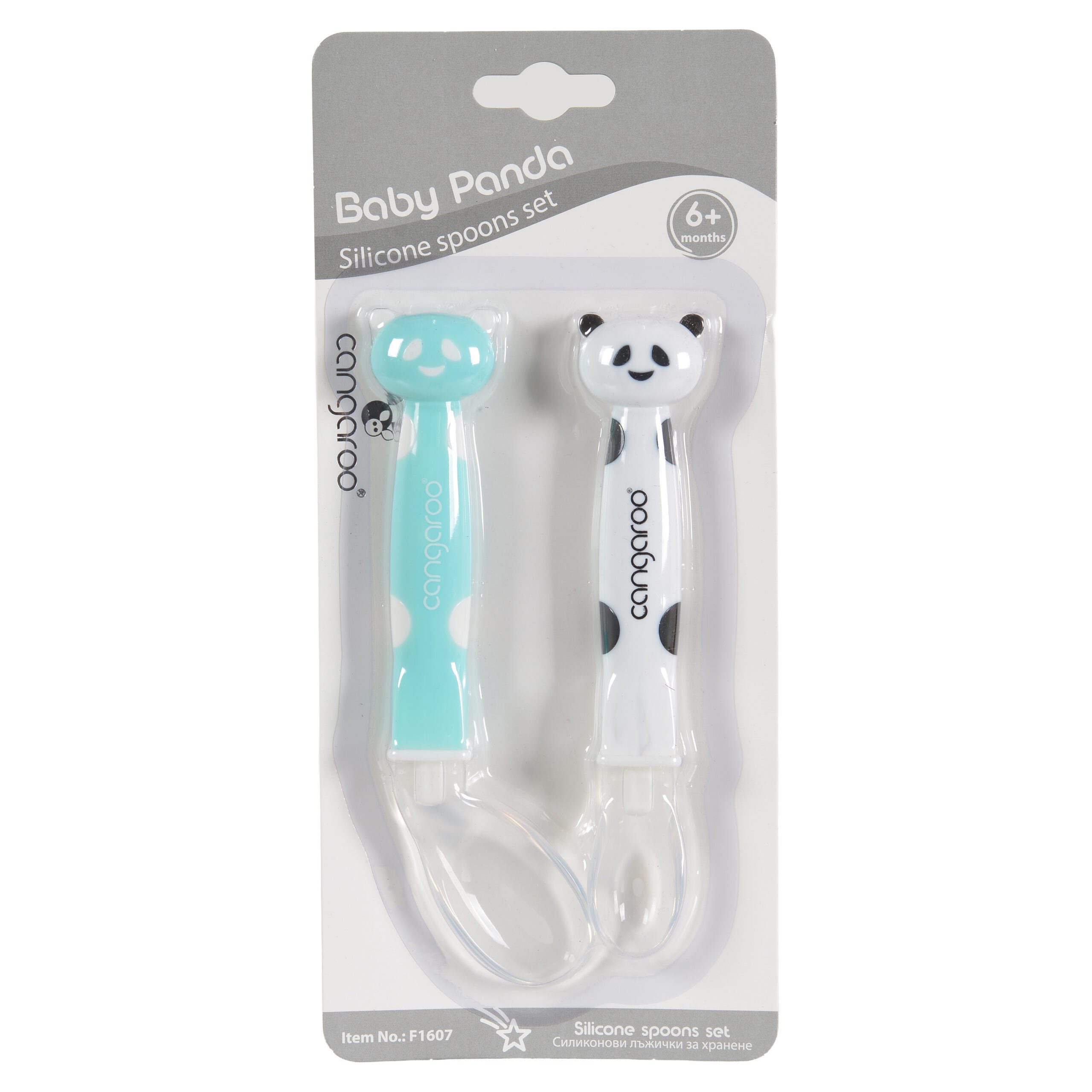Силиконови лъжици Baby Panda F1607 син